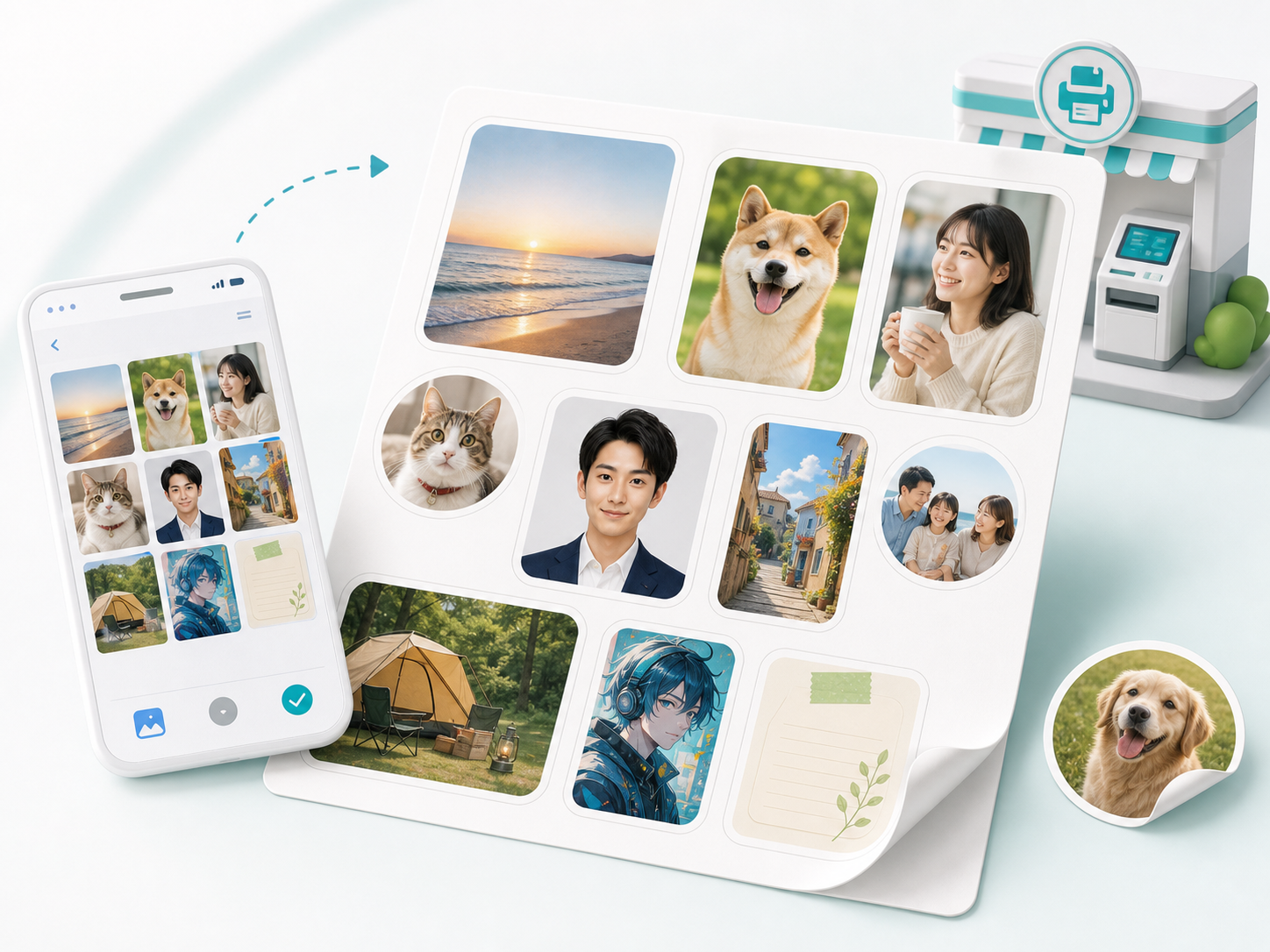 Stickers Machi Photo Bin
